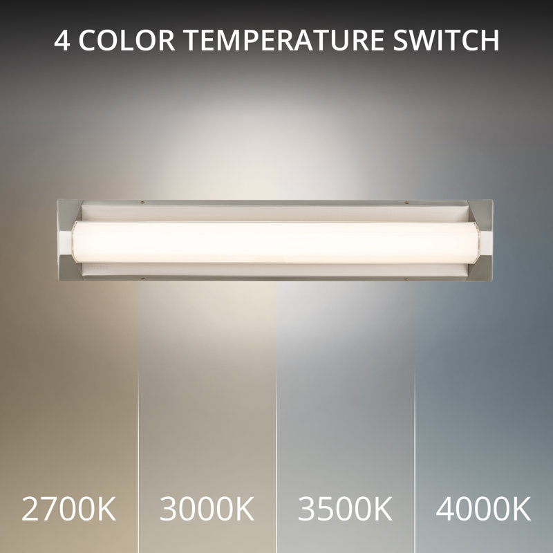 Swale 27" Dimmable LED Bath Vanity & Wall Light With Built In Color Temperature Switch (2700K/3000K/3500K/4000K)