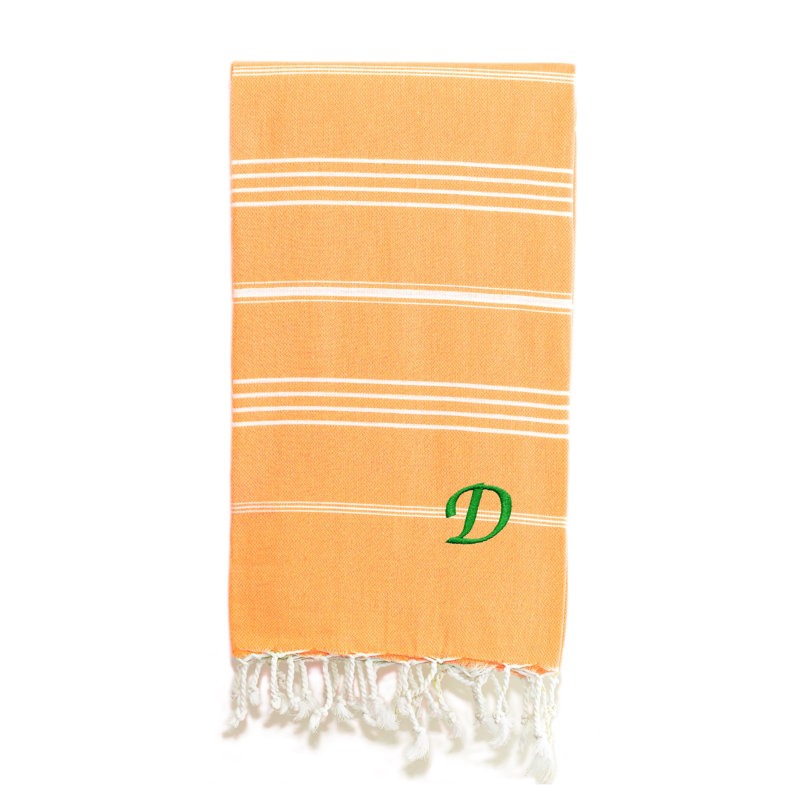 Serviette de plage 100% coton Pestemal Lucky, Gris foncé / Blanc, D
