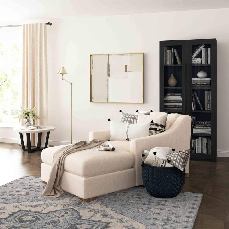 Rowe Medallion Oriental Area Rug in Blue/Gray/Ivory, Runner 2'6" x 7'