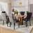 Luxury Velvet Nailhead Upholstered Dining Chairs(Set of 6)-673805533-673805531