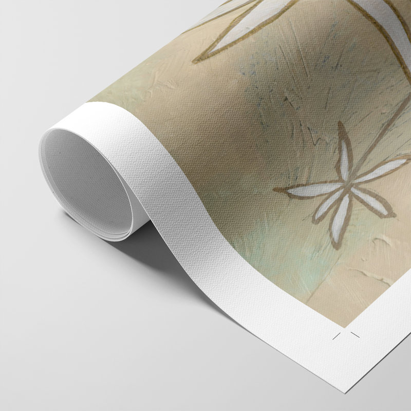 Étoile ornée de fleurs embellies I - impression sur toile seulement - non encadrée, H 36 po x l 24 po