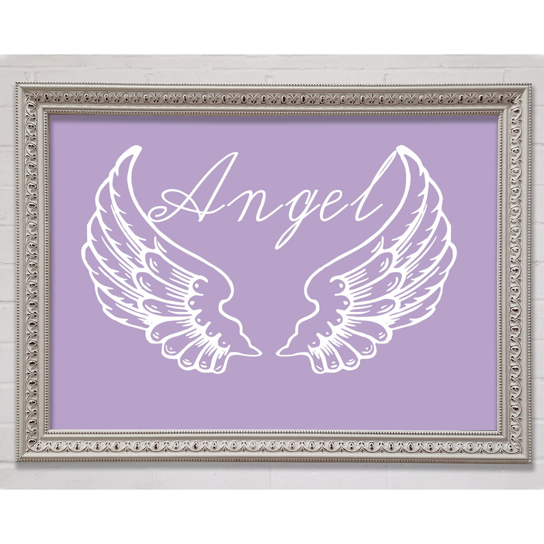 Angel Wings 4 Lilac Gerahmter Druck