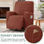 Housse pour fauteuil inclinable à coussins carrés/rectangulaires-971991230