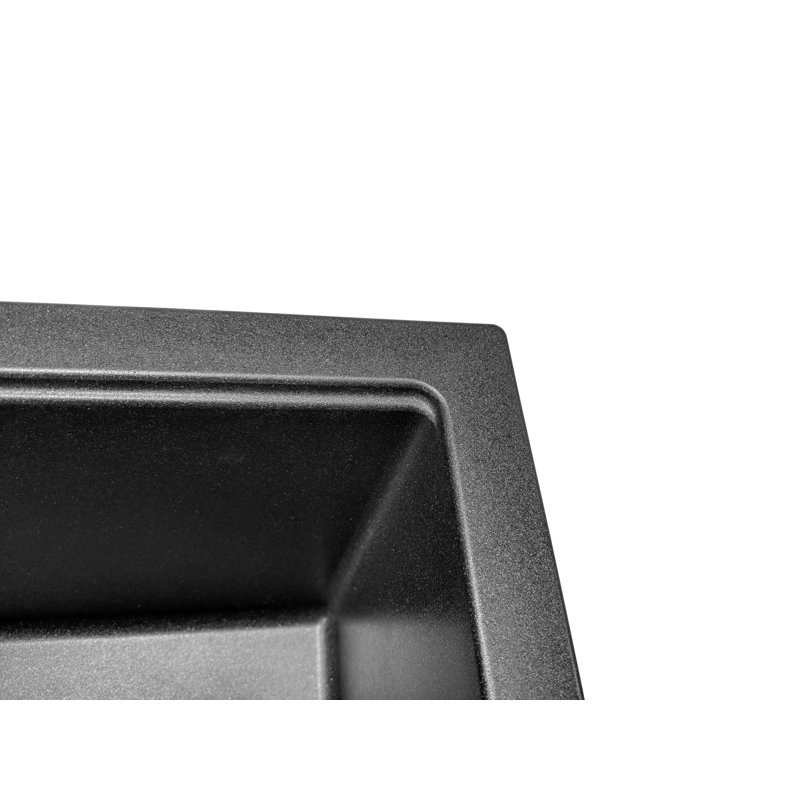 Évier de cuisine à double fixation l 31" x l 20" avec filtre panier rectangulaire, Granit
