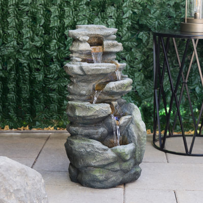 Waterfall Fountain with White LED