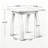 White PU Finished Acacia Wood Outdoor End Table, Weather-Resistant Square Patio Side Table For Garden & Living Room-135903752