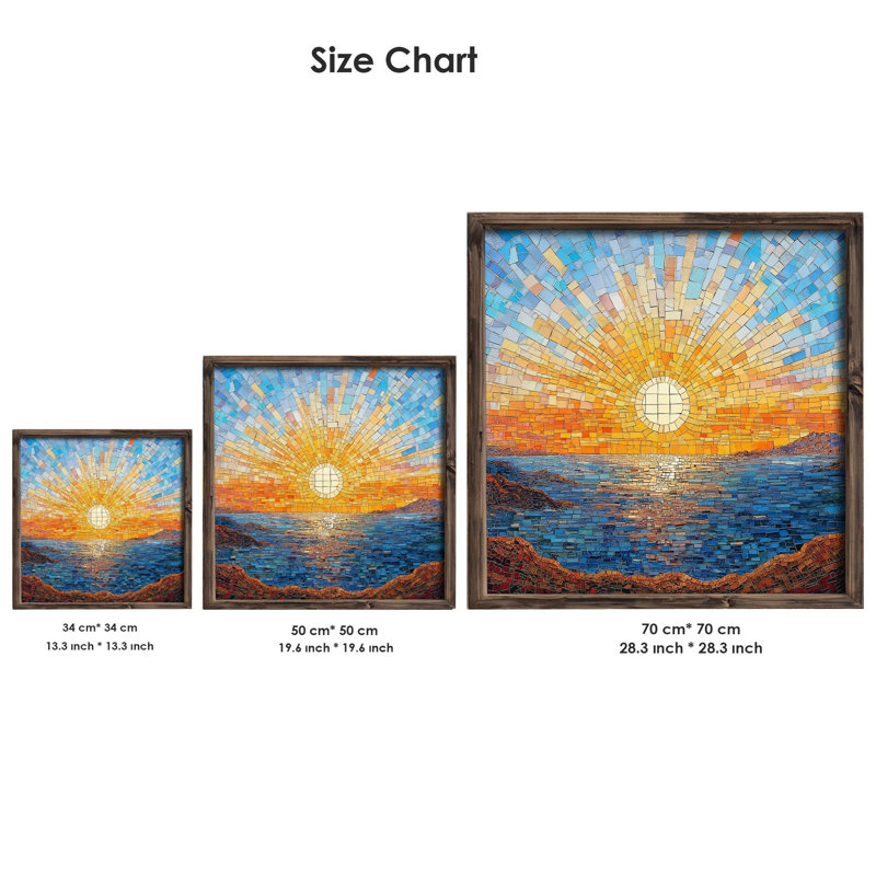 Peinture décorative en panneau de fibres à densité moyenne, 19.69" H x 19.69" W