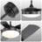 42 Inch Black Ceiling Fan With 22W LED Light And Remote Control MDF Blades Reversible DC Motor-626313511-626313510