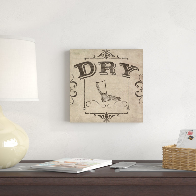 Signes de lessive rétro IV, H 12 po x l 12 po