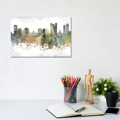 Honolulu Skyline 1 Piece Wrapped Canvas Wall Art