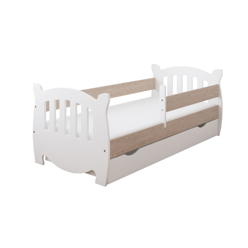 Langston Cabin Bed with Storage Included, Oak, European Toddler (80 x 180 cm)