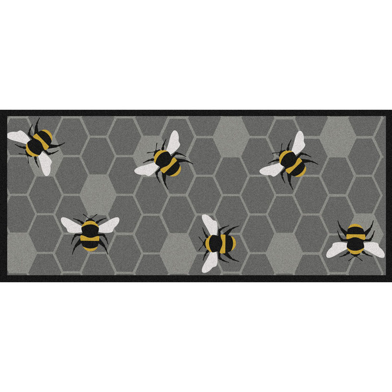 Tapis de porte antidérapant Osmond Bee 58 "x 26"