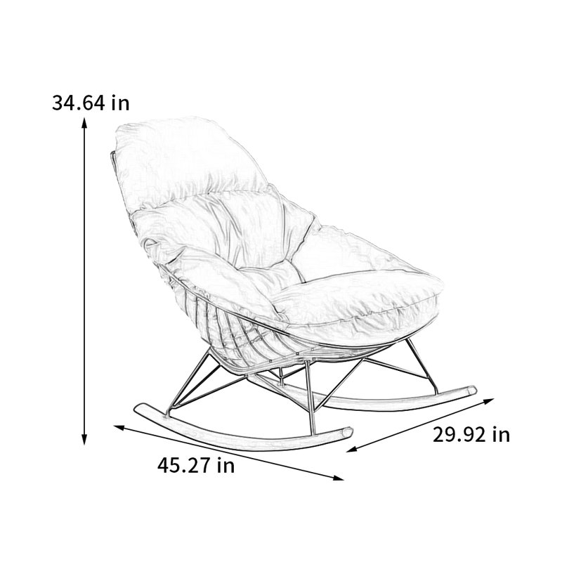 Chaise berçante élégante et pratique