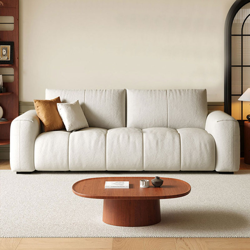 Canapé blanc modulaire 100% polyester, H 29,92 po x l 74,8 po x P 41,34 po