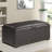 Leather Storage Bench With 2 Side Ottomans, Black