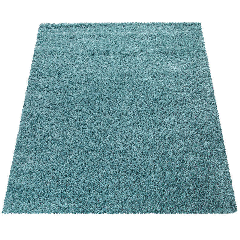 Tapis bleu turquoise Alaeyah, Rectangle 2 pi x 3 pi 3 po
