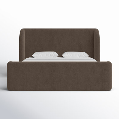 Upholstered Storage Wingback Bed