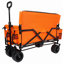 Chariot de chariot pliant robuste avec siège - Chariot de jardin tout-terrain d'une capacité de 500 lb pour le camping, la plage et les sports-126257596
