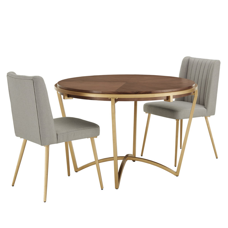 Simmerman 2 - Person Four Leg Dining Set, Ash Gray