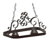 Hayley Steel Handcrafted Rectangle Hanging Pot Rack