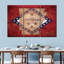 «State Map Over Arkansas Flag» sur toile, reproduction de 3 pièces-1326350661