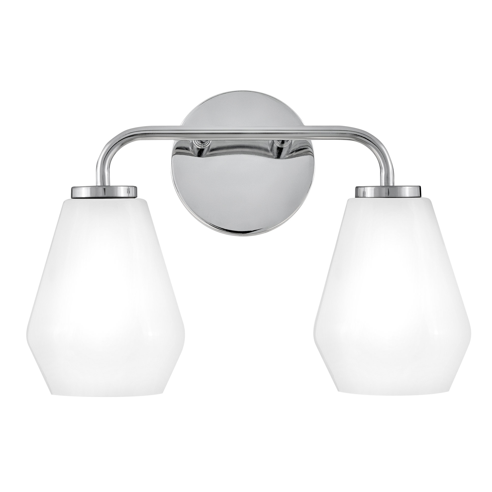 Cantera 2 Light Frosted Vanity Light, Chrome