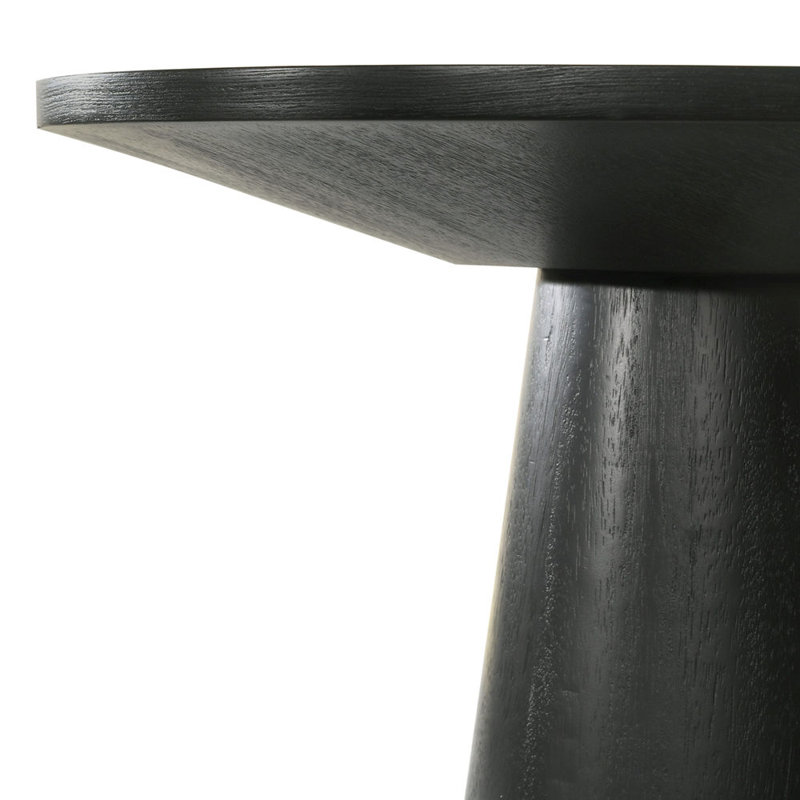 Console ronde noire l 20 po Jasper