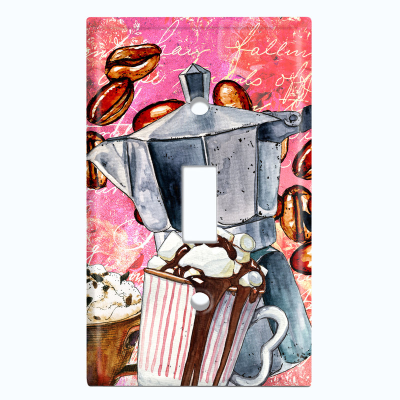 Patterned 1 - Gang Toggle Light Switch Standard Wall Plate