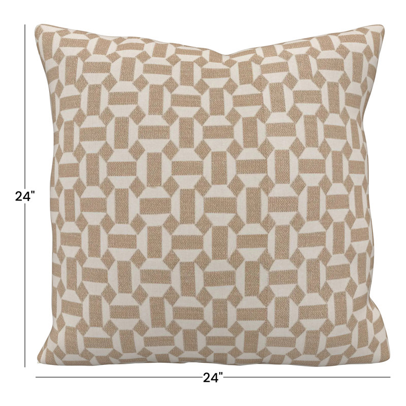 Coussin décoratif intérieur / extérieur Gabi Sunbrella®, Assembler le sable, 24 x 24 x 3