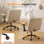 Chaise de bureau chenille pivotante rembourrée avec accoudoirs rabattables, chaise de travail réglable-124200301-124200296