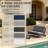 Polett Complete All-Weather Solid Teak Wood 4-Person Outdoor Patio Conversation Set with Water-Resistant Cushions and Coffee Table-141768155-160992685
