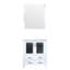 30 po L Blanc meuble-lavabo, P 18,25 po, comptoir en céramique, miroir 28 po, fermeture en douceur, rangement intérieur, surface de meuble-lavabo Scratch pour la salle de bain, meuble de rangement,