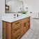 48" Wide White Engineered Stone Backsplash for Vanity Sink Top