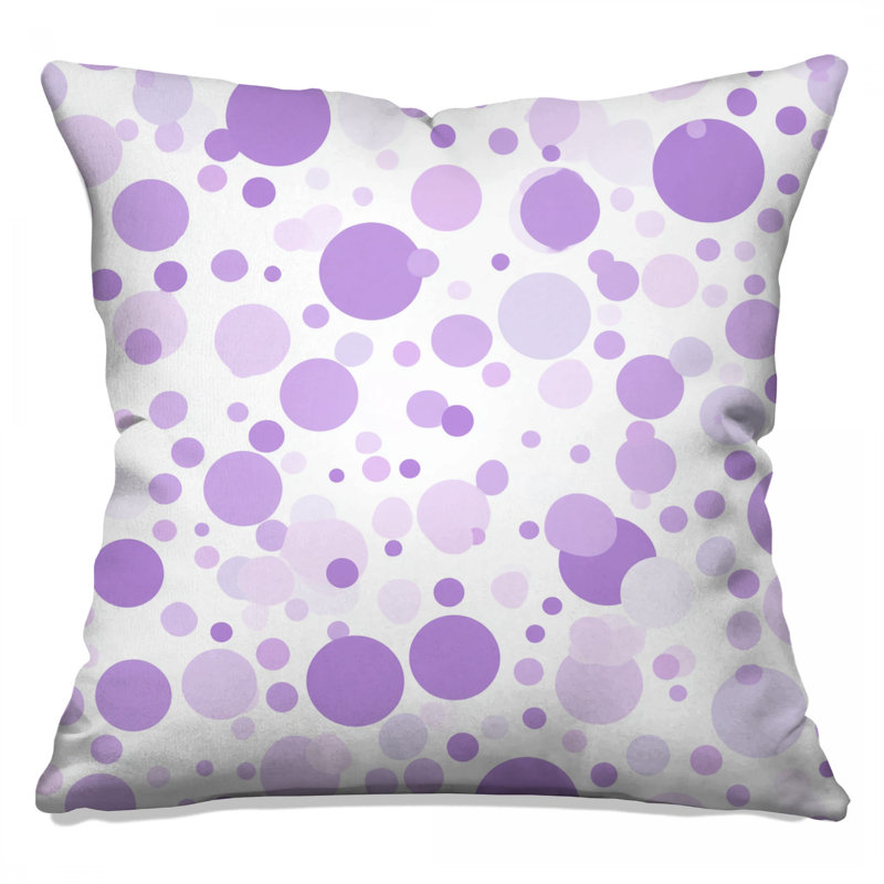 Coussin décoratif à pois, 26 x 26 inches