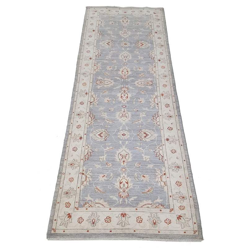 Davey Hand Knotted 3x9 Lt.Grey Runner