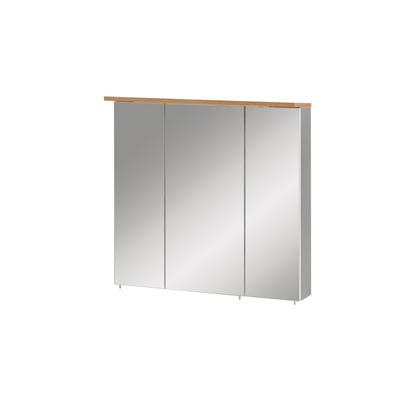 705mm W 723mm H Recessed Frameless Medicine Cabinet Mirror 6 Adjustable