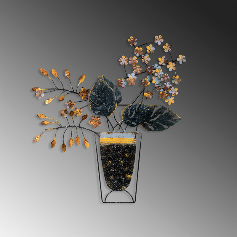 Handmade Decorative Metal Wall Accessory, 18.5 x 21.7 inches | 100% Metal, Thickness: 0.06 inches | Unique Hand-Painted Design, Wall-Mountable | Perfect for Home Decor, Adds Character & Style to Any Space