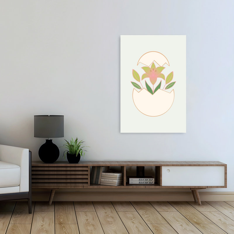 Reproduction d'art mural de fleur de lys délicat minimaliste abstrait fleur de lis nature, 48" H x 32" W