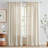 Semi Sheer Rod Pocket Farmhouse Textured Curtains-391720891-391720895