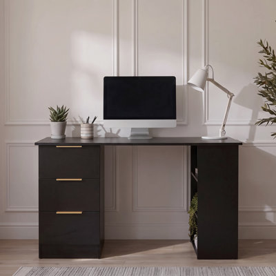 Glenhaven 3 Drawer Computer Desk