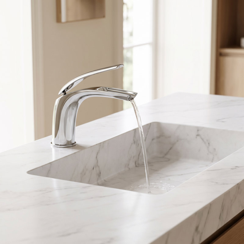 Aria Single-handle Bathroom Faucet with Drain Assembly, Polished Chrome