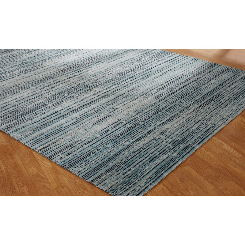Bump Area Rug in Blue/Light Gray, Rectangle 7'9" x 9'9"
