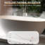Baignoire autoportante à surface solide, baignoire autoportante en résine de pierre de luxe fabriquée à la main avec trop-plein et bonde escamotable, blanc mat