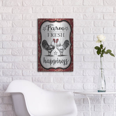  «Farm Fresh Happiness» par Elizabeth Tyndall, art mural en métal, 16 po x 24 po