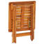 Chaise longue simple en acacia de 16 po avec coussins et table-126780760