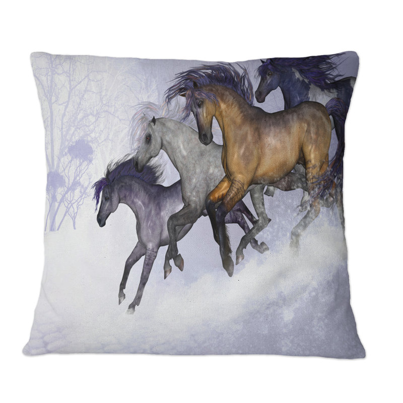 Coussins décoratifs à motif galop, 16 po x 16 po