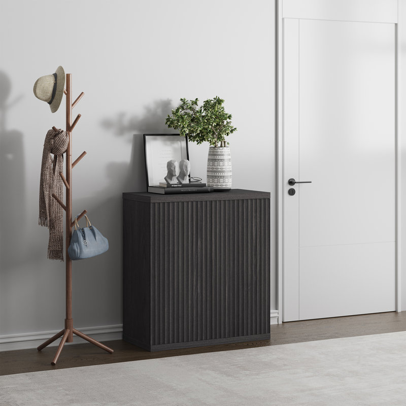 Armoire d'appoint avec tablettes réglables Cesiro, Aulne gris foncé, 1