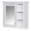 Armoire de rangement murale avec miroir et 3 tablettes ouvertes-200763104