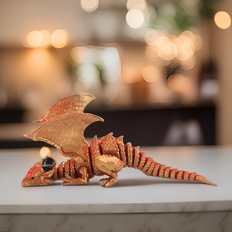 Figurine dragon rouge 7 po