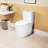1.1/1.6 Ceramic Toilet, Elongated, White, Comfortable, Soft Close Seat, & , T036wt White Toilet With , Elongated Bowl, Comfort Height,